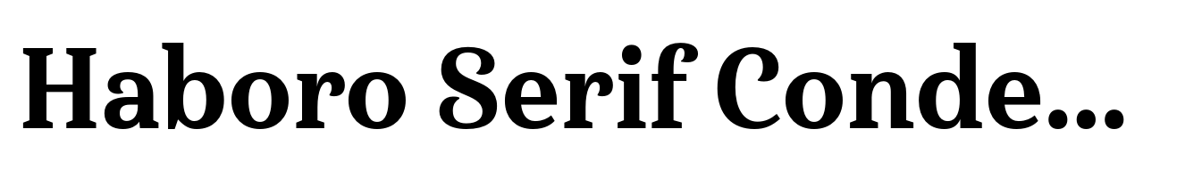 Haboro Serif Condensed Extra Bold